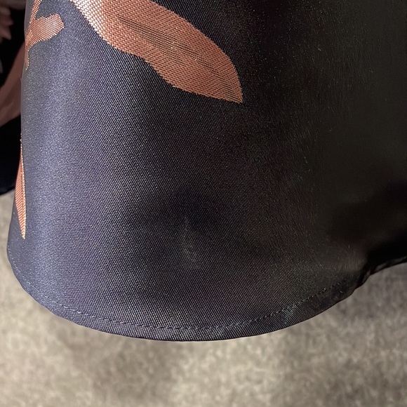 Navy & pink asymmetrical floral high low gown, women 4 - Picture 10 of 10